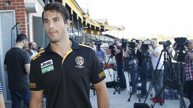 Richmond defender Alex Rance set to return after serving his two-match ban. Picture: Michael Klein