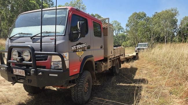 NT Towing 4x4 Recovery stumbled across an abandoned ute buried deep in the sand on their way to a job in Maningrida.