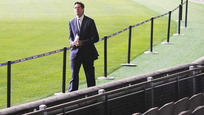 AFL chief executive Gillon McLachlan hopes the MCG can be packed for this year’s Grand Final. Picture: AAP