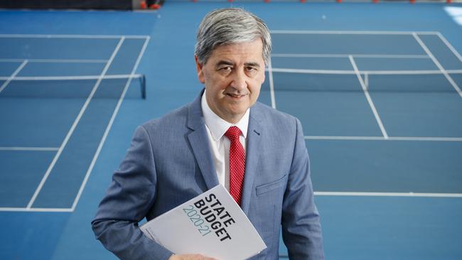 State Treasurer Rob Lucas at Memorial Drive Tennis Club ahead of delivering his State Budget. Picture: Matt Turner