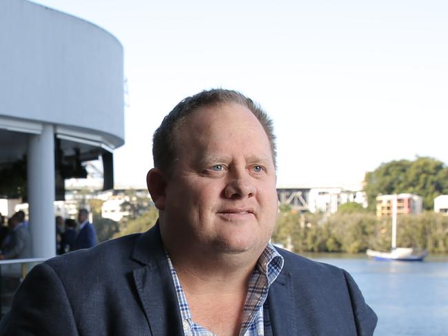 Business - Tech millionaire Bevan Slattery at Eagle Street Brisbane. Pic Mark Cranitch