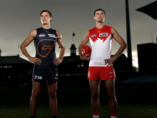 Cadman and McDonald both represent the future for the Giants and Swans. Picture: Phil Hillyard