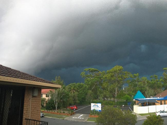 The view of the storm from Mermaid Waters. Photo: Angus Simonot