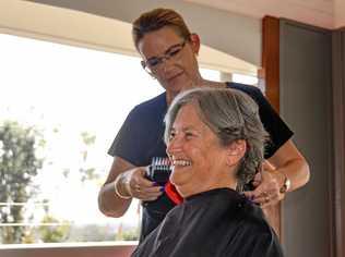 GOOD CAUSE: Chaille Twine shaved off her long locks in the name of charity at Gayndah Hospital on March 13. Picture: Felicity Ripper