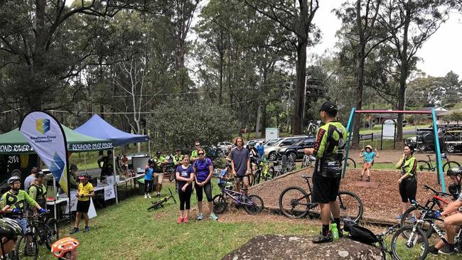 POSITIVE PARK: The Richmond River Riders celebrated the first anniversary of the Captain Rous Mountain Bike Trails park in Goonellabah on October 28 with a family friendly ride. Picture: Supplied