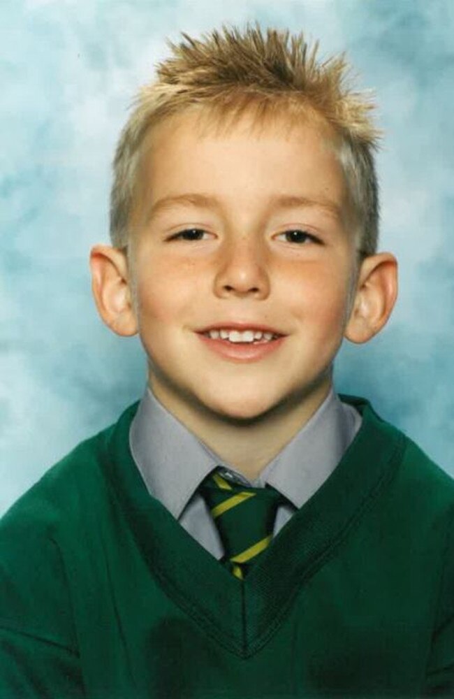 Lachlan Croker in kindergarten at St Mary's Primary, Crookwell.