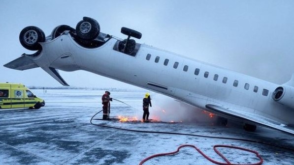 The fake photo of a plane crash did the rounds. Picture: X