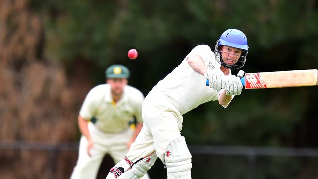 Pictured is action during the men's MPCA Provincial cricket game Moorooduc bowling versus Peninsula Old Boys batting at Moorooduc reserve in Moorooduc. Wade Pelzer. Picture: Derrick den Hollander