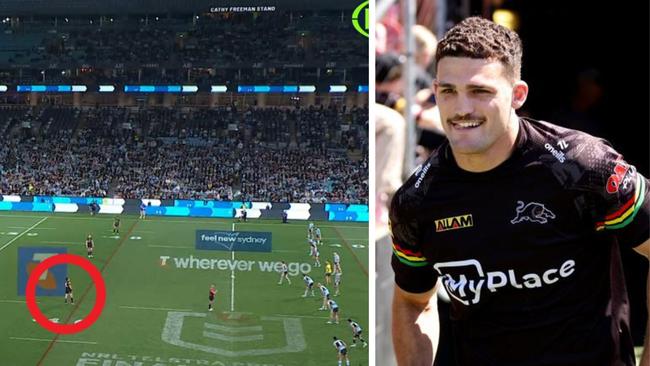 Cooper Cronk has called for the Storm to make a "statement" against Nathan Cleary. Photo: Getty Images and Fox Sports