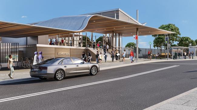 An artist’s impression of Lakemba station.