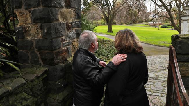 Phillip and wife Alison (not their real names), who have experienced the tendency of the Royal Children’s Hospital in Melbourne to push gender-confused children on to the risky path of medical treatment. Picture: Aaron Francis