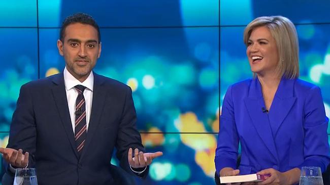 Waleed Aly questioned Ms Ford's proposal while Sarah Harris laughed at her answers.