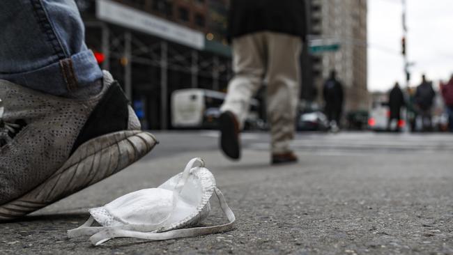 Life in New York is in no way normal anymore. Picture: AP/John Minchillo