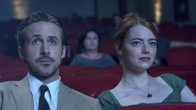 Ryan Gosling and Emma Stone in the deliciously nostalgic La La Land.