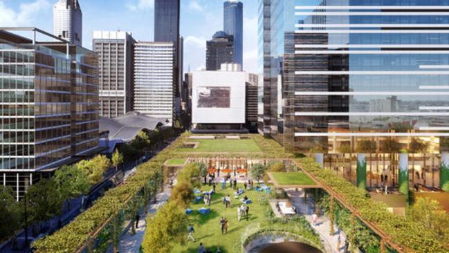 A view of the soon-to-be built Melbourne “skypark”.