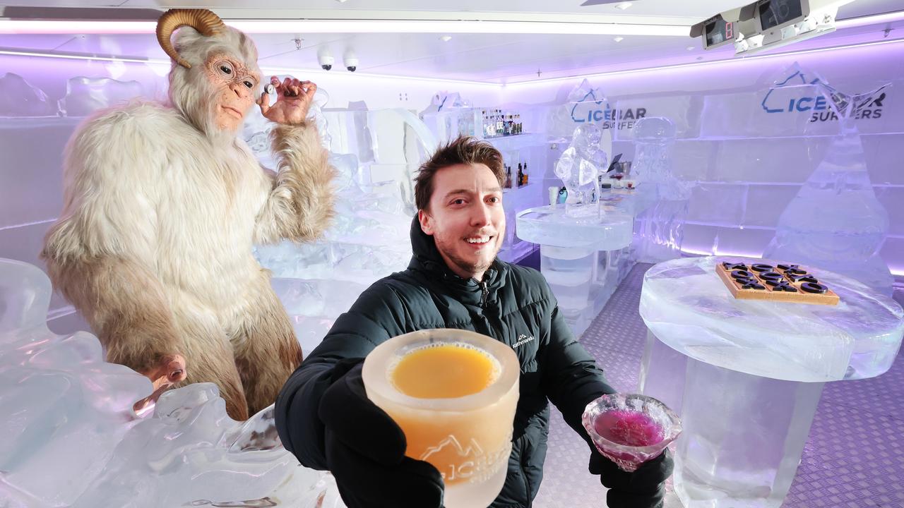 Ice Bar in Surfers Paradise turns one, and supervisor Corbin Bednarik is ready to celebrate. Picture: Glenn Hampson