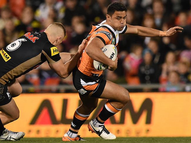 David Nofoaluma has been red-hot for the Tigers, averaging almost 80 in his past five. Picture: AAP