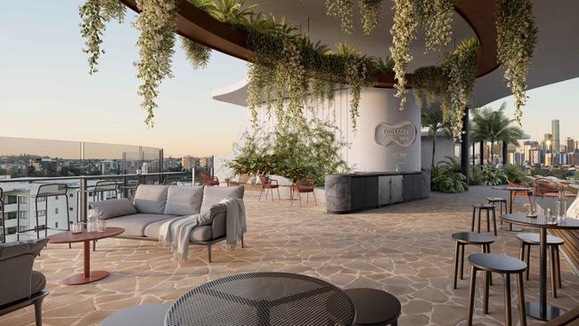 An artist's impression of the rooftop of The Lanes by Pradella.