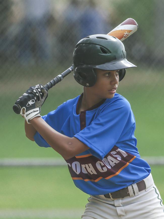 South Coast V Sunshine Coast in the 12-14 years QLD School Sport Baseball Championships. Picture:Glenn Campbell