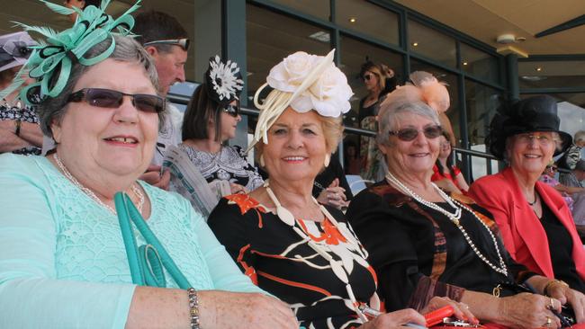 Ballina’s Judy Carson, Bernice Hajjar, Yvonne Scarabelotti and Alice Dorsman at the Ballina Cup. Picture: Graham Broadhead