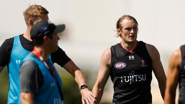 Mason Redman following the altercation. Picture: Michael Willson/AFL Photos via Getty Images