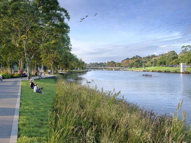 The riverside transformation at Birrarung Marr. Picture: City of Melbourne