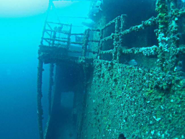 The Marine Discovery Centre is planning to have a live feed from the Ex HMAS Adelaide to the Centre. Picture: Sue Dengate