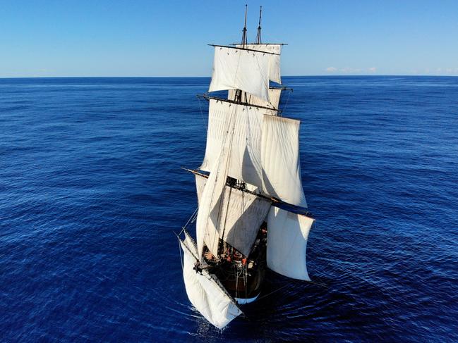 Grounded for now ... the HMB Endeavour. Picture: Toby Zerna