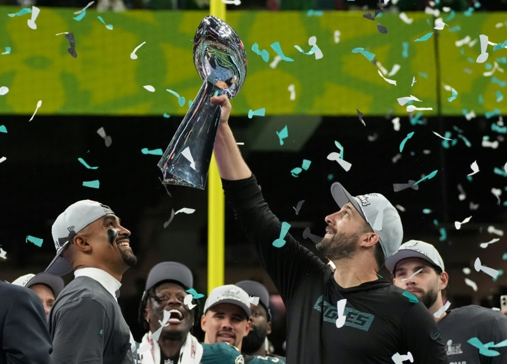 Eagles crush Chiefs to win Super Bowl as Trump joins the party