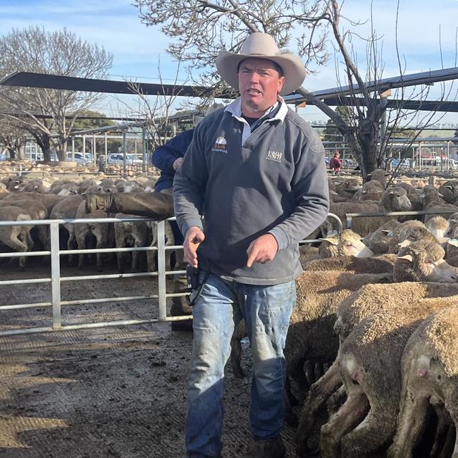 Auctioneer James Tierney of Riverina Livestock Agents, Wagga Wagga. Picture: Nikki Reynolds