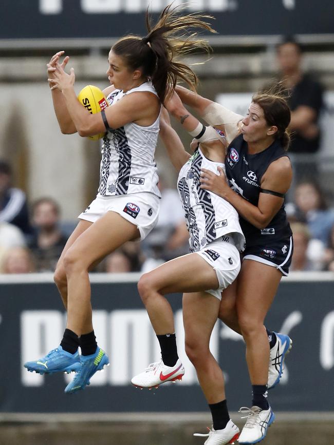 Carlton had no answers for Collingwood spearhead Chloe Molloy. Picture: Getty Images