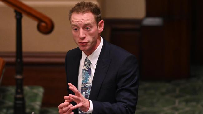 The-then Opposition Leader David Speirs speaking during Question Time in the lower house at Parliament House in June, 2023. Picture: NCA NewsWire / Naomi Jellicoe