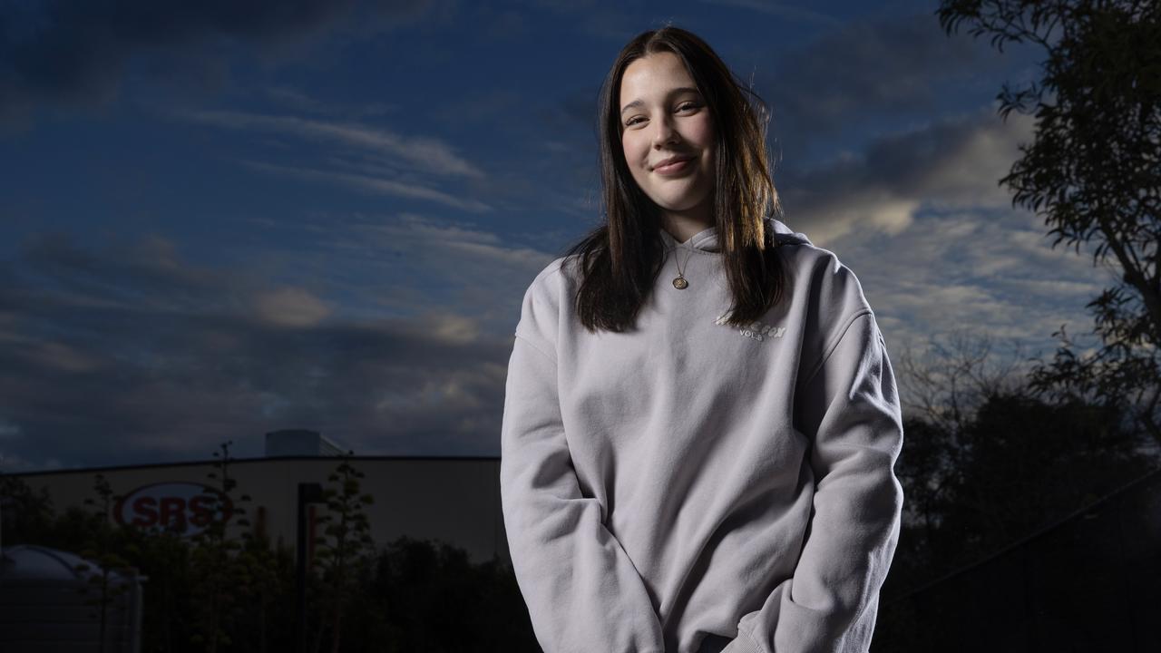 Leah Newell whose life was saved by paramedics after going into cardiac arrest while at the gym. Picture: Lachie Millard