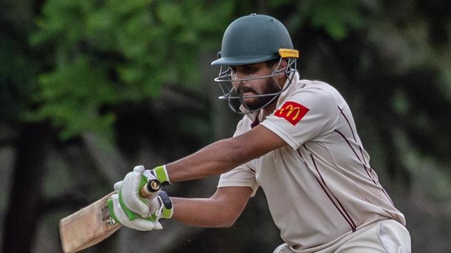 Ahsan ul-Haq has three 50s so far this season for North West Sydney. Picture: Monique Harmer