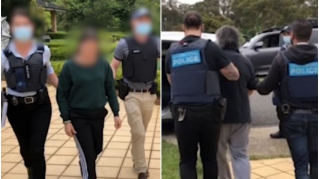 The AFP arrested the pair at their Denham Court home. Picture: AFP