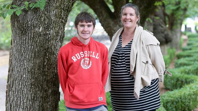 Ethan Noble, 17, and his mother Carly.