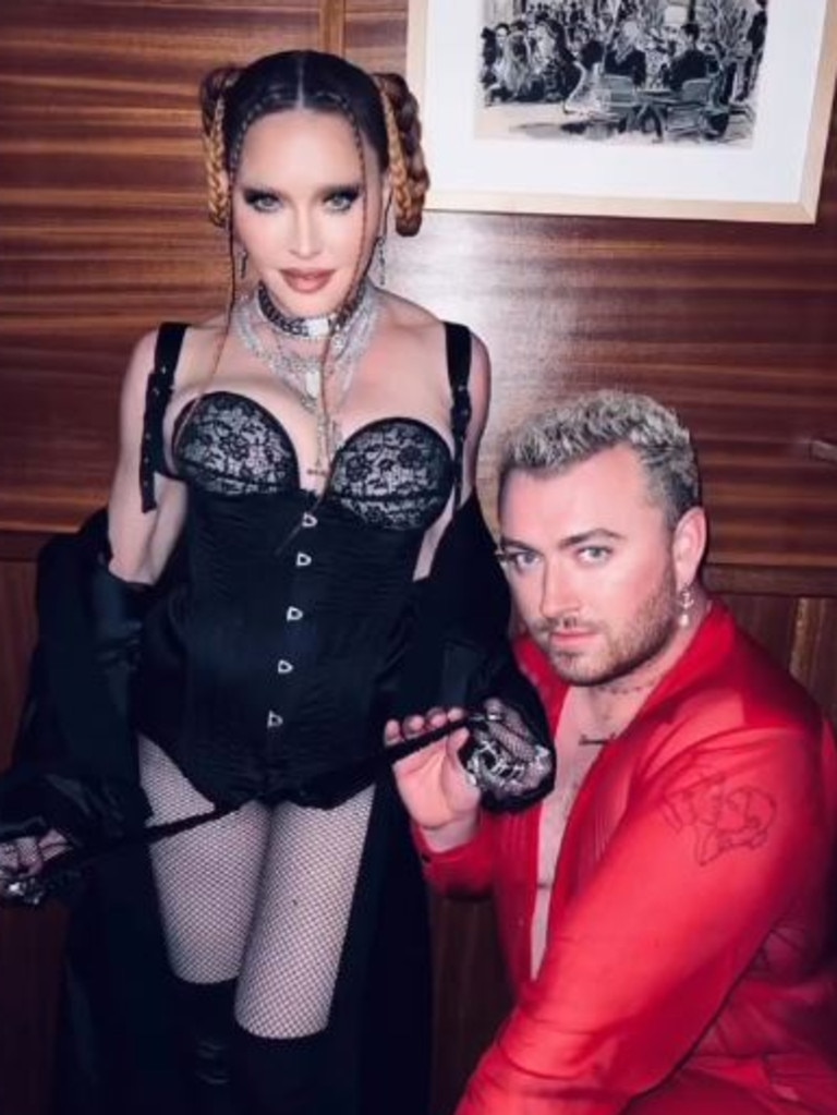 Madonna with Sam Smith. Picture: Instagram