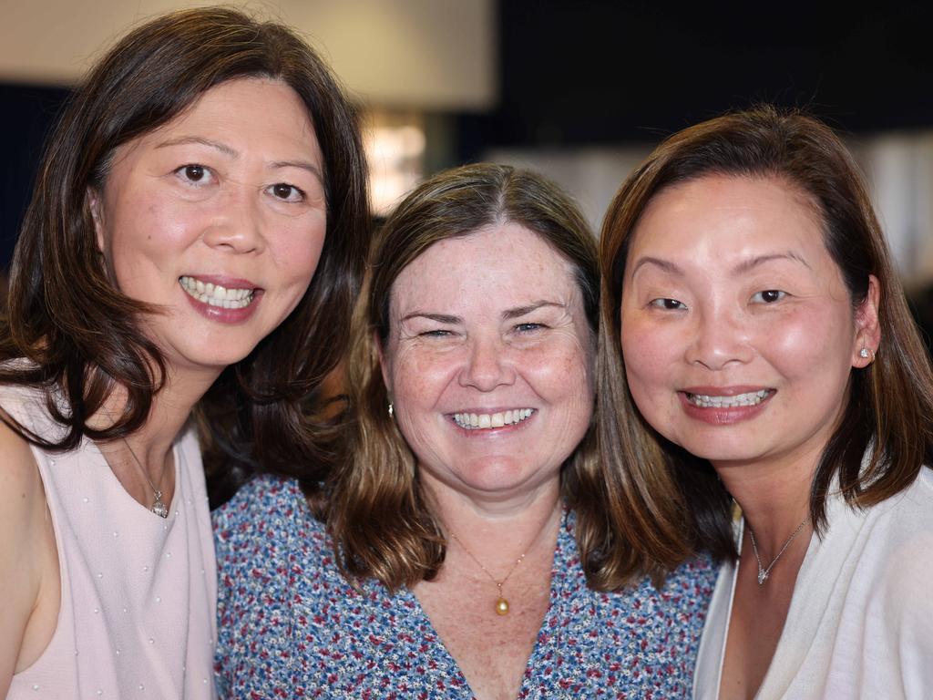 Melissa Major, Charlie Hodgson and Idy Chan at the Storyfest – Boost Your Business – luncheon at Bond University. Picture, Portia Large.