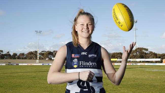 Montana Mckinnon was one of South’s best against Norwood. Picture: AAP/Emma Brasier