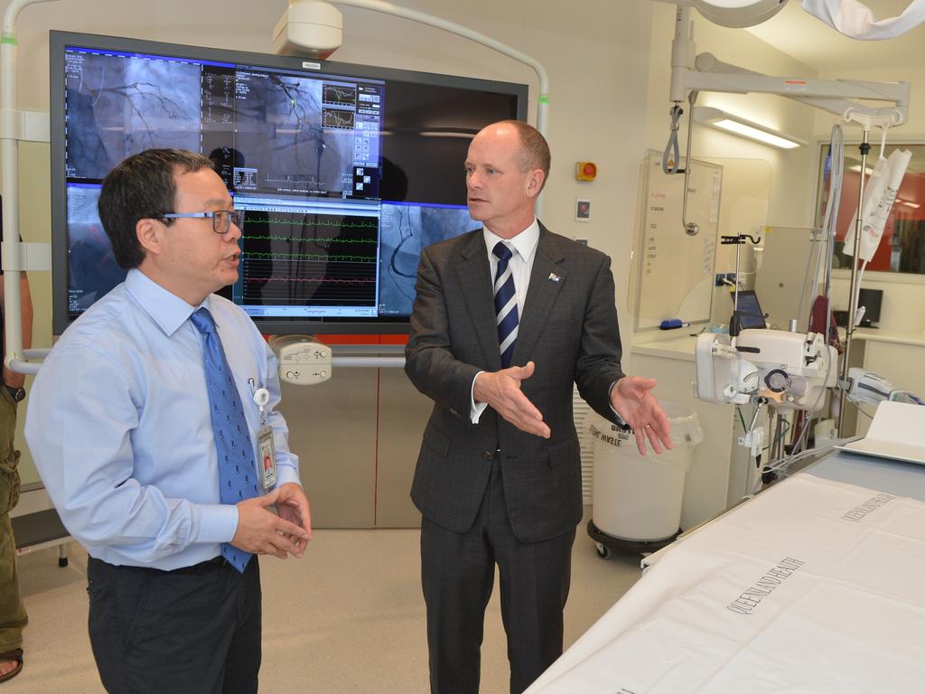 First opened in 2014 under then Premier Campbell Newman, the Cardiac Catheter Laboratory has potentially saved thousands of lives. Photo Lee Constable