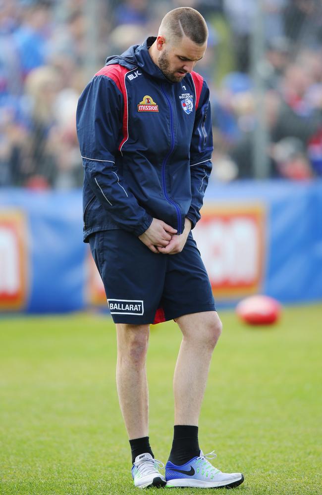 Matthew Suckling was restricted on the training track heading into the Grand Final. Picture: Getty Images