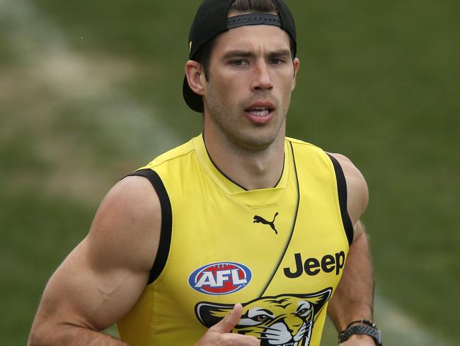 Alex Rance runs laps at Punt Rd.