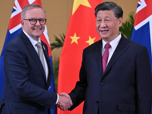 AustraliaÃ¢â¬â¢s Prime Minister Anthony Albanese meets ChinaÃ¢â¬â¢s President Xi Jinping in a bilateral meeting during the 2022 G20 summit in Nusa Dua, Bali, Indonesia, Tuesday, November 15, 2022. (AAP Image/Mick Tsikas) NO ARCHIVING