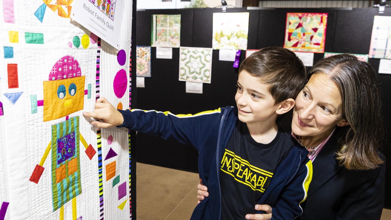 Craft Alive event manager Sally Taylor with son Alex Dowling at the Goods Shed, Saturday, May 21, 2022. Picture: Kevin Farmer