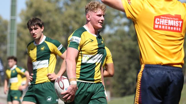 Finlay King. Action from the Premier Colts 1 Rugby Grand Final between Souths and Wests at Ballymore on Sunday. Picture Lachie Millard