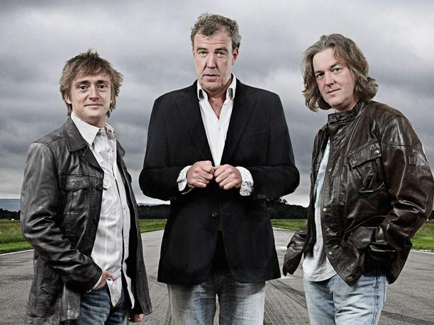 Hosts Richard Hammond (L), Jeremy Clarkson and James May from TV show Top Gear. Picture: Supplied