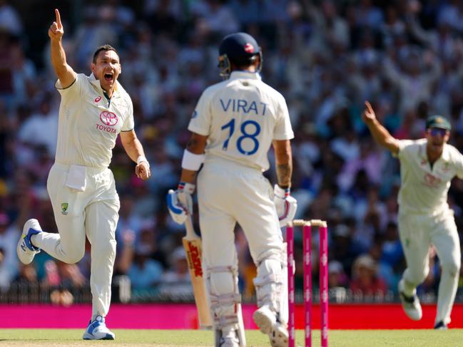 Scott Boland dismissed Virat Kohli for the second time in as many days at the SCG Picture: Getty Images