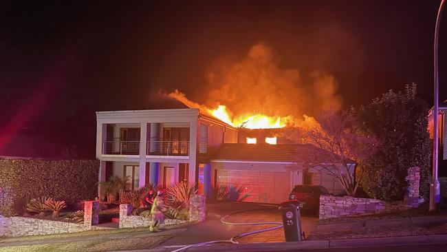 Emergency services were called to a house fire in Kellyville. Picture: Supplied/Hills Police