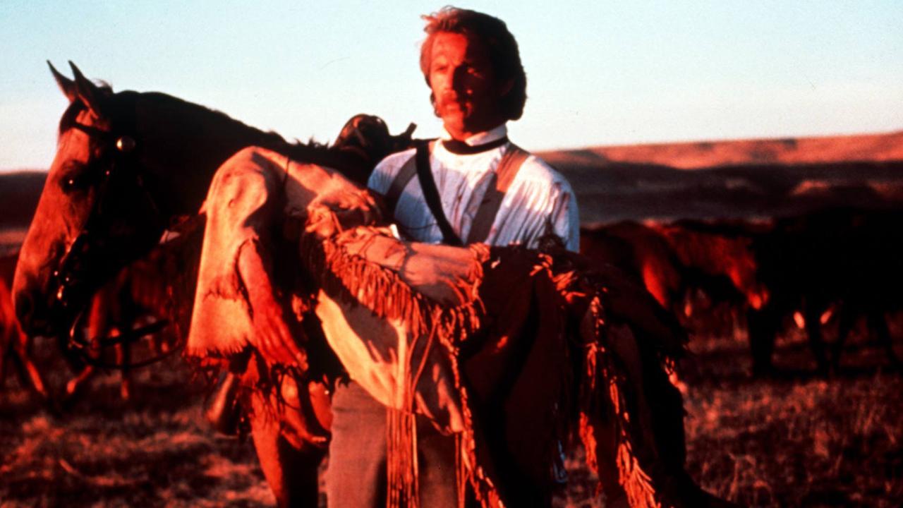 Kevin Costner in the first film he directed, Dances With Wolves, which won best picture at the Oscars in 1991.