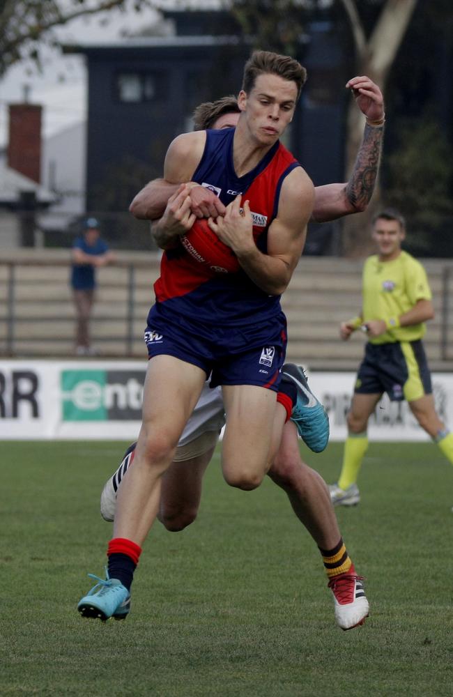 AFL draft prospect Mitch Podhajski playing with VFL club Coburg. Picture: Jordan Zmood.